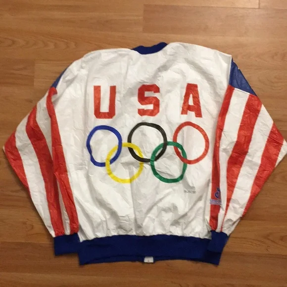Vintage USA Olympics Flag Paper Jacket: Size 44-46 - Picture 4 of 8